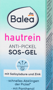 Gel Anti Pickel SOS Hautrein, 15 ml | Purifiant | Sans aluminium, colorants ou parabènes | Formule vegan | Balea