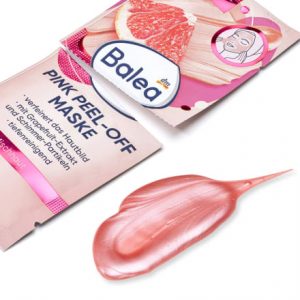 Gesichtsmaske Peel-Off pink (2×8 ml), 16 ml | Purifie la peau en profondeur | Huile de rose musquée et argile blanche | Balea