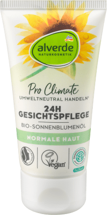 Gesichtscreme 24h Sonnenblumenöl, 50 ml | Crème hydratante naturelle | Hydratation longue durée | Huile de Tournesol | alverde NATURKOSMETIK