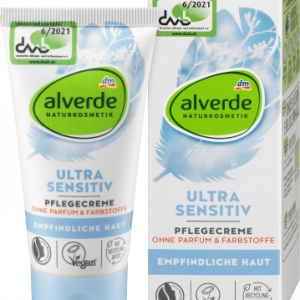 Gesichtscreme ultra sensitiv, 50 ml | Hydrate et apaise les peaux sensibles | Aloe Vera et huile damande | alverde NATURKOSMETIK