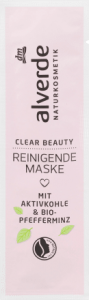 Gesichtsmaske Clear Beauty mit Aktivkohle, 10 ml | Maske für klare Haut | Aktivkohle | alverde NATURKOSMETIK