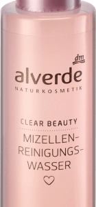 Mizellenwasser Clear Beauty, 100 ml | Eau micellaire purifiante | Nettoie en profondeur et élimine le maquillage | Ingrédients naturels à base daloe vera | alverde NATURKOSMETIK