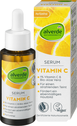Serum Vitamin C, 1 St | Éclaircit et illumine la peau | Vitamine C naturelle | alverde NATURKOSMETIK
