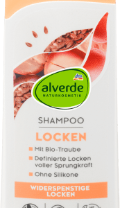 Shampoo Locken Bio-Leinsamen, Bio-Traube, 200 ml | Shampoing pour des boucles définies et nourries | Lin bio et raisin bio | alverde NATURKOSMETIK