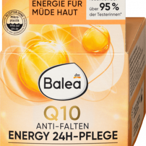 Creme anti rides Q10 Energy, 50 ml | Raffermit la peau mature | Coenzyme Q10 et ingrédients naturels pour une peau éclatante | Balea