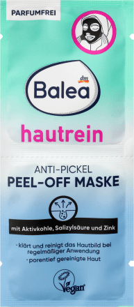 Anti-Pickel Peel-off Maske hautrein, 16 ml | Masque Peel-off Anti-boutons | Purifie et désincruste les pores | Extraits naturels essentiels | Balea