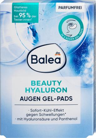 Augen Gel-Pads Beauty Hyaluron (3 Paar), 6 St | Patchs pour les yeux | Hydratation intense | Acide hyaluronique | Balea