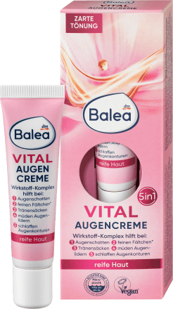 Augencreme Vital, 15 ml | Crème Contour des Yeux Revitalisante | Réduit les Cernes et les Rides | Collagène et Acide Hyaluronique | Balea