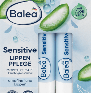Balea Lippenpflege Sensitive, 9,6 g | Baume à lèvres nourrissant | Hydratation intense | Ingrédients naturels | Balea