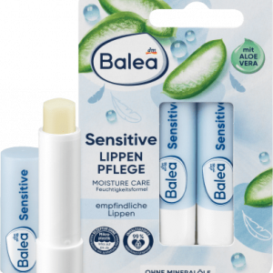 Balea Lippenpflege Sensitive, 9,6 g | Baume à lèvres nourrissant | Hydratation intense | Ingrédients naturels | Balea