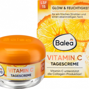 Gesichtscreme Vitamin C LSF 15, 50 ml | Crème Hydratante | Éclat et Protection | Vitamine C & Filtre UV | Balea |
