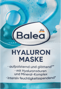 Gesichtsmaske Hyaluron (2x8 ml), 16 ml | Régénère et Hydrate en Profondeur | Acide Hyaluronique, Huiles Essentielles | Balea