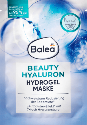 Gesichtsmaske Hydrogel Beauty Hyaluron, 1 St | Masque Hydrogel Hydratant | Hyaluron pour une Peau Éclatante | Balea