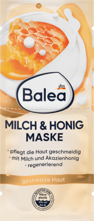 Gesichtsmaske Milch & Honig, 16 ml | Masque nettoyant | Hydratation en profondeur | Ingrédients naturels | Balea