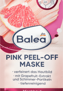 Gesichtsmaske Peel-Off pink (2x8 ml), 16 ml | Purifie la peau en profondeur | Huile de rose musquée et argile blanche | Balea