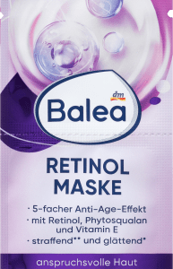 Masque Visage au Rétinol, 16 ml | Régénère la Peau | Retinol et Ingrédients Naturels Clés | Balea