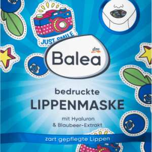 Lippenmaske bedruckt Neon mit Blaubeer-Extrakt, 1 St | Hydratante et nourrissante | Ingrédients naturels: Blaubeer-Extrakt | Balea |