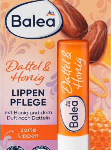 Lippenpflege Dattel Honig, 4,8 g | Baume pour les lèvres | Nourrit intensément et répare les lèvres sèches | Formule naturelle hydratante | Balea