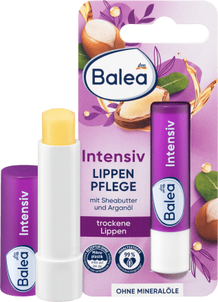 Lippenpflege Intensiv, 4,8 g | Baume à lèvres hydratant | Hydrate et répare en profondeur | Beurre de karité et huile damande | Balea |