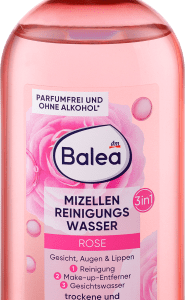Mizellenwasser Rose, 400 ml | Eau Micellaire | Nettoyage Doux pour Peaux Sèches | Extrat de Rose | Balea