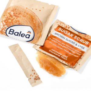 Balea Peeling Brown Sugar Scrub (2×8 ml), 16 ml | Gommage visage pour une peau normale à sèche | Exfoliation douce et effet lissant | Sucre brun et ingrédients naturels.