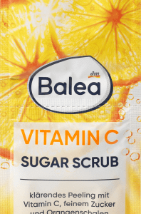 Peeling Vitamin C Sugar Scrub, 16 ml | Exfoliation douce et rajeunissement de la peau | Vitamine C et sucre naturel | Balea
