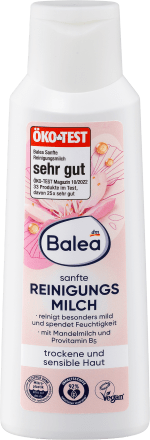 Reinigungsmilch Sanft, 200 ml | Lait nettoyant doux | Apaise et hydrate en profondeur | À lAloe Vera | Balea