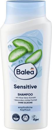 Shampoo Sensitive, 300 ml | Shampoing | Apaise et Répare les Cheveux Abîmés | Aloe Vera et Huile dArgan | Balea |