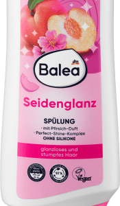 Spülung Seidenglanz, 0,3 l | Après-shampoing | Brillance soyeuse | Formule sans alcool et sans silicones | Vegan | Balea |