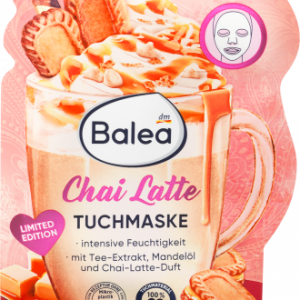 Tuchmaske Chai Latte, 1 St | Masque Tissu Hydratant | Éclat naturel | Extrait de Chai, Lait dAvoine | Balea |