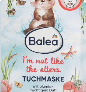 Tuchmaske Im not like the otters, 1 St | Masque Facial Hydratant | Peau Éclatante | Aloe Vera & Acide Hyaluronique | Balea |