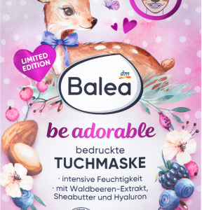 Tuchmaske Reh bedruckt, 1 St | Masque en tissu pour le visage | Hydratation Intense | Huiles nourrissantes | Balea