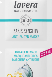 Masque visage anti-rides Basis Sensitiv (2x5 ml), 10 ml | Rajeunit et hydrate | Acide hyaluronique et huile dargan | lavera