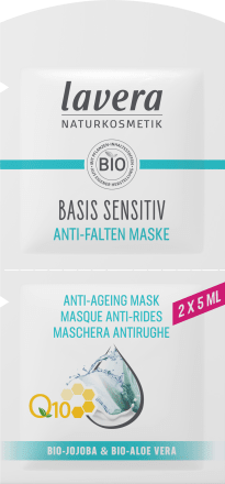 Masque visage anti-rides Basis Sensitiv (2x5 ml), 10 ml | Rajeunit et hydrate | Acide hyaluronique et huile dargan | lavera