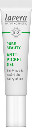 Anti Pickel Gel Pure Beauty, 15 ml | Gel Nettoyant Anti-Acné Naturel | Formule Végétalienne | Aloe Vera et Tea Tree | lavera