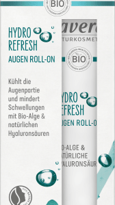 Augen Roll-on Hydro Refresh, 15 ml | Roll-On Rafraîchissant pour les Yeux | Extrat dEau de Rose et dAloe Vera | lavera