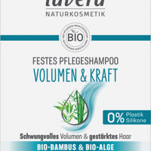Festes Shampoo Volumen & Kraft, 50 g | Shampoing Volumisant Naturel | Facilite le Coiffage | Extrait de Bambou | lavera |