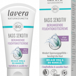 Gesichtscreme Basis Sensitiv beruhigend, 50 ml | Crème Apaisante pour Peaux Sensibles | Aloe Vera Bio | lavera.