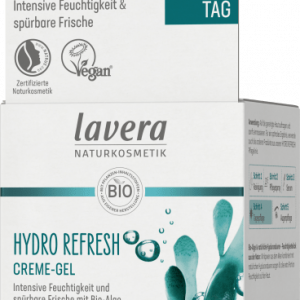Gesichtscreme Gel Hydro Refresh, 50 ml | Gel Régénérant Hydratant | Aloe Vera & Acide Hyaluronique | lavera