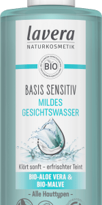 Gesichtswasser Basis Sensitiv, 200 ml | Eau micellaire | Calme la peau sèche | Aloe Vera & Hamamélis | lavera