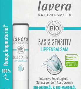 Lippenbalsam Basis Sensitiv, 4,5 g | Baume à lèvres hydratant | Hydratation intense | Ingrédients naturels | lavera