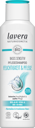 Shampoo Basis Sensitiv Feuchtigkeit & Pflege, 250 ml | Shampoing | Hydratation et Soin Intenses | Aloe Vera & Avocat | lavera