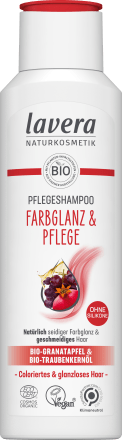 Shampoo Farbglanz & Pflege, 250 ml | Shampoing Protecteur de Couleur pour Cheveux Colorés | Avec des Ingrédients Naturels Clés | lavera |